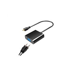 WG Adaptér Micro HDMI (male) to VGA (female D-Sub DE-15)