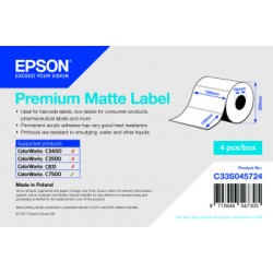 Premium Matte Label - Die-cut Roll: 102mm x 152mm, 800 labels