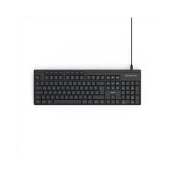 Hama klávesnice CK-200 káblová, 8 multimed. tlačidiel, čierna, QWERTZ CZ