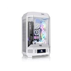 THERMALTAKE Case The Tower 300, mATX, Průhledná bočnice, 2x 140mm Fan, bílá