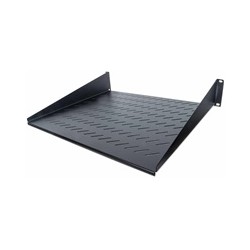 Intellinet police do racku 19", Fixed Shelf, 2U, 400mm depth, Front mounting, max load 25kg, Black