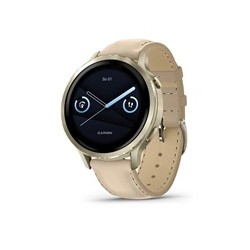 Garmin Venu 4 (41 mm) Zlaté / Bílý silikonový řemínek a Light Sand kožený řemínek, EU (upravit kartu)