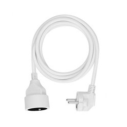 Solight prodlužovací přívod - spojka, 1 zásuvka, 2m, 3 x 1mm2, bílá