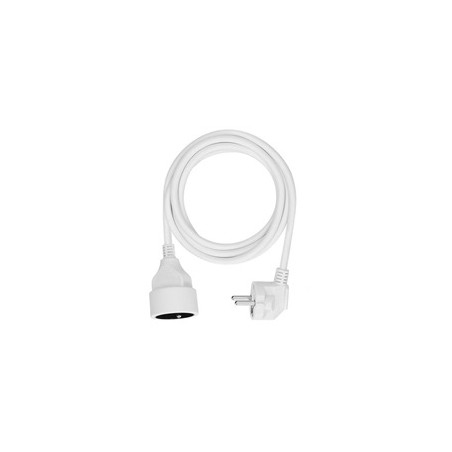 Solight prodlužovací přívod - spojka, 1 zásuvka, 2m, 3 x 1mm2, bílá