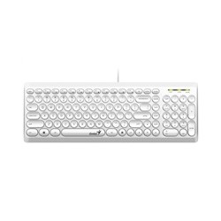 GENIUS klávesnice Slimstar Q200 White/ Drátová/ USB/ bílá/ retro design/ CZ+SK layout