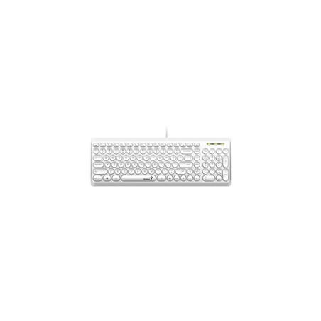 GENIUS klávesnice Slimstar Q200 White/ Drátová/ USB/ bílá/ retro design/ CZ+SK layout