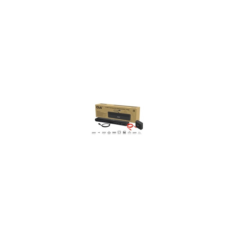 Club3D Dokovací stanice USB-C 12v1, 2xHDMI, 1xDP, 2xUSB-C, 3xUSB, 1xRJ45, 1x3.5mm, černá
