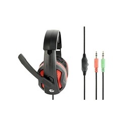 GEMBIRD sluchátka s mikrofonem GHS-03, gaming, černo-červená