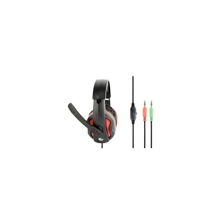GEMBIRD sluchátka s mikrofonem GHS-03, gaming, černo-červená