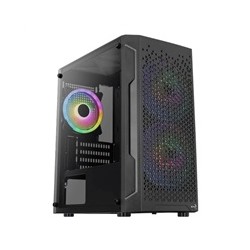 AEROCOOL skříň MC G Trinity, Micro tower, 1x USB 3.0, 1x USB 2.0, 2x audio, bez zdroje