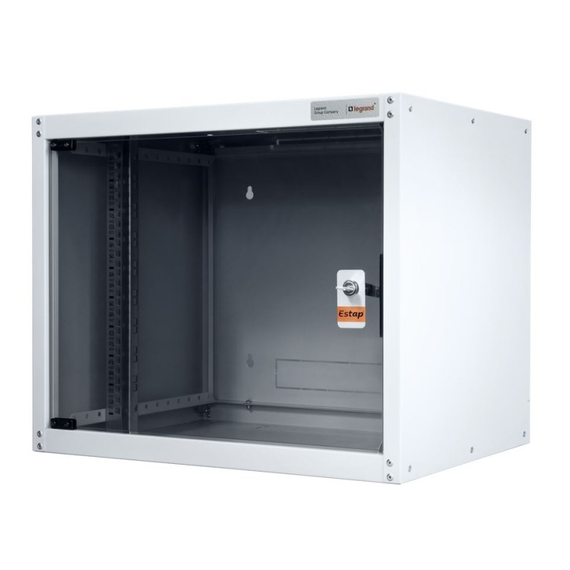 Legrand EvoLine 19" nástěnný datový rozvaděč 12U, 600x450mm, 65kg, skleněné dveře