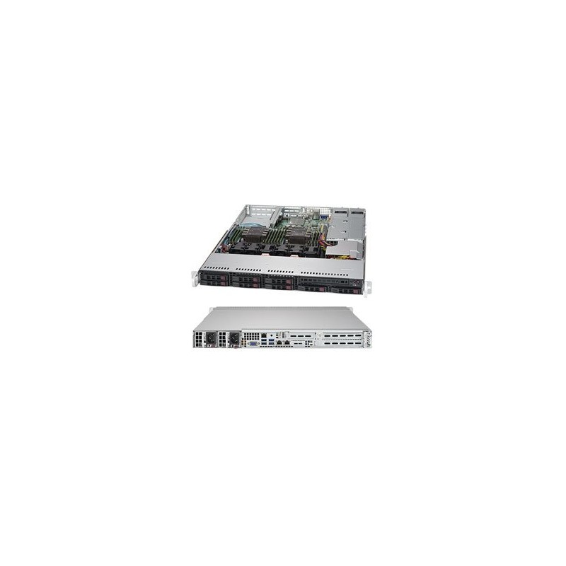 SUPERMICRO 1U server 2x LGA3647, iC621, 12x DDR4 ECC R, 8x SATA3 HS (2,5"), M.2, 2x750W, 2x1GbE, IPMI, WIO