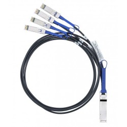 Nvidia Mellanox passive copper hybrid cable, ETH 40GbE to 4x10GbE, QSFP to 4xSFP+, 1m