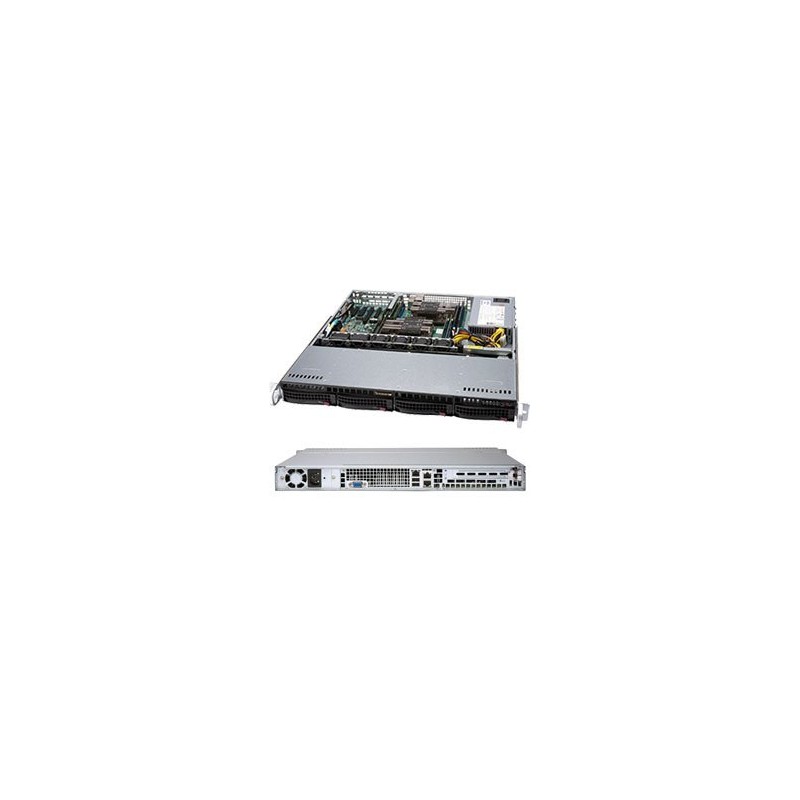 SUPERMICRO 1U server 2x LGA3647, iC621, 8x DDR4 ECC R, 4x SATA3 HS (3,5"), M.2, 500W, 2x1GbE, IPMI