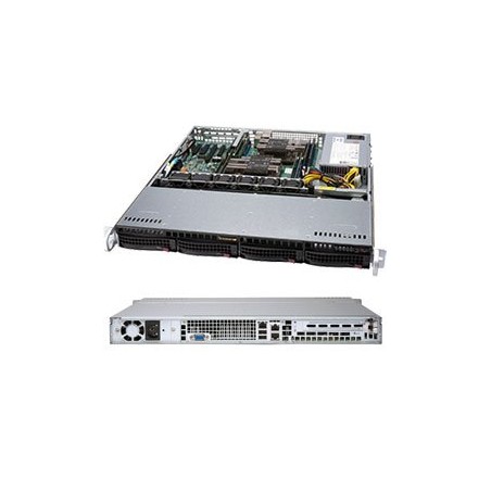 SUPERMICRO 1U server 2x LGA3647, iC621, 8x DDR4 ECC R, 4x SATA3 HS (3,5"), M.2, 500W, 2x1GbE, IPMI