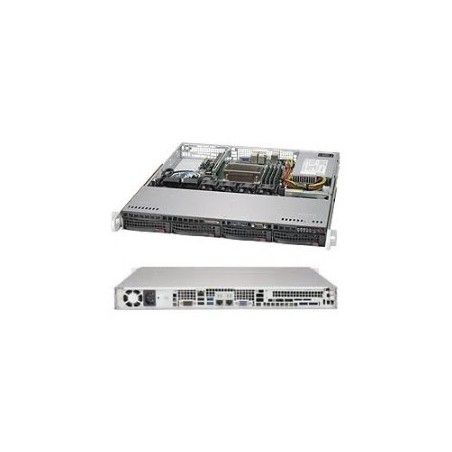 SUPERMICRO 1U server 1x LGA1151, iC236, 4x DDR4 ECC, 4x 3.5" HS SATA3, 350W, IPMI, 4x LAN