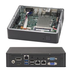 SUPERMICRO mini server 1x Atom E3940, 1x DDR3 ECC, 60W PSU, 1x 2,5" + 1x SATA DOM, M.2, 2x 1Gb LAN