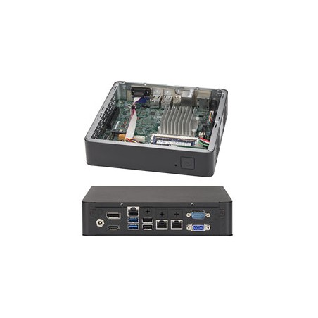 SUPERMICRO mini server 1x Atom E3940, 1x DDR3 ECC, 60W PSU, 1x 2,5" + 1x SATA DOM, M.2, 2x 1Gb LAN