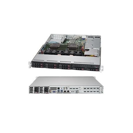 SUPERMICRO 1U server 2x LGA3647, iC621, 12x DDR4 ECC R, 8x SATA3 HS (2,5"), M.2, 600W, 2x1GbE, IPMI, WIO