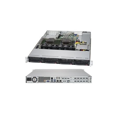 SUPERMICRO 1U server 2x LGA3647, iC621, 12x DDR4 ECC R, 4x SATA3 HS (3,5"), M.2, 600W, 2x1GbE, IPMI, WIO