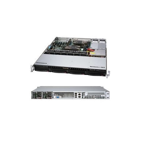 SUPERMICRO 1U server 2x LGA3647, iC621, 8x DDR4 ECC R, 4x SATA3 HS (3,5"), M.2, 2x600W, 2x1GbE, IPMI