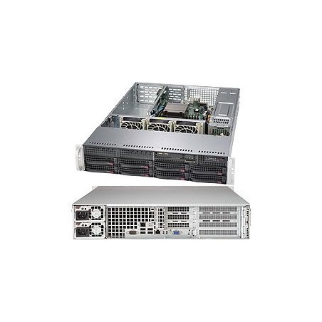 SUPERMICRO 2U server 1x LGA3647, iC622, 6x DDR4 ECC R, 8x SATA3 HS (3,5"), 2x10GbE, 2x500W(80+plat), IPMI, WIO
