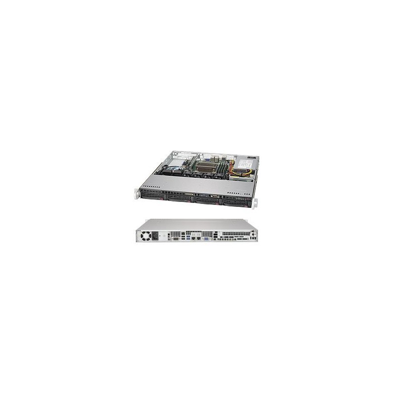 SUPERMICRO 1U server 1x LGA1151, iC236, 4x DDR4 ECC, 4x 3.5" HS SATA3, 350W, IPMI