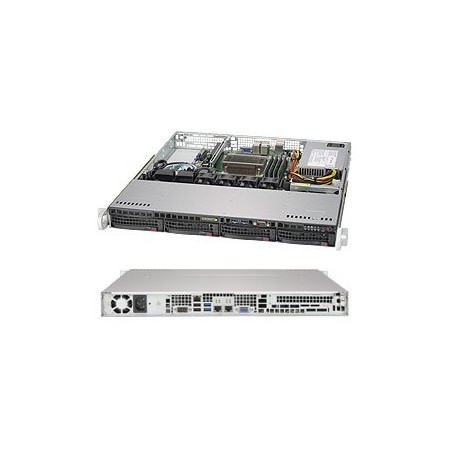 SUPERMICRO 1U server 1x LGA1151, iC236, 4x DDR4 ECC, 4x 3.5" HS SATA3, 350W, IPMI