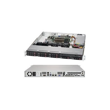 SUPERMICRO 1U server 1x LGA1151, C236, 4x DDR4 ECC, 8x 2.5" HS SAS/SATA, 340W (80+ Platinum), IPMI