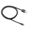 CANYON nabíjecí kabel Lightning MFI-2, plochý, Apple certifikát, délka 1m, tmavě šedá