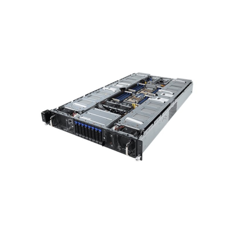 Gigabyte server G291-280 2x s.3647, 8x GPU, 24x DDR4 RDIMM, 8x2,5 HS SATA3, 2x 10GbE, IPMI, 2x 2200W plat