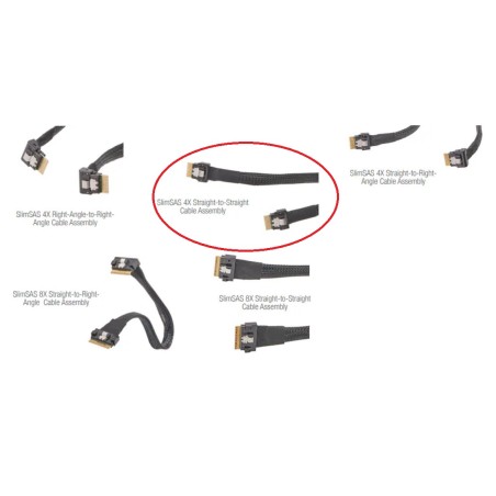Gigabyte cable SFF-8654 4i (SlimSAS ×4) - SFF-8654 4i (SlimSAS ×4) 60cm