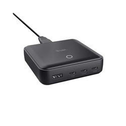 TRUST napájecí adaptér MAXO 100W, 3x USB-C, 1xUSB-A