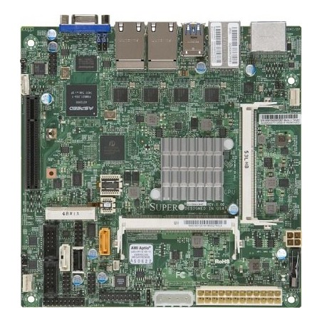 SUPERMICRO MB N3700 SoC, 2x ,SODIMM DDR3, 2x SATA3, PCIe 3.0 x1 in x8, IPMI , 4x LAN, audio
