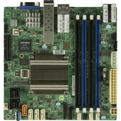 SUPERMICRO mini-ITX MB Atom C3958 (16-core), 4x DDR4 ECC DIMM, 12x SATA, 1x PCI-E 3.0 x4, 2+2x 10Gb (RJ45,SFP+), IPMI