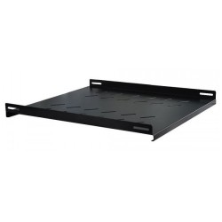 Police, 19", výška 1U, 550mm, pro stojanové rozvaděče, nosnost 50kg, černá