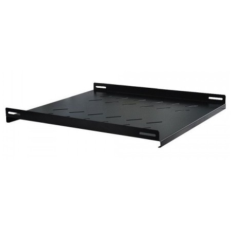 Police, 19", výška 1U, 550mm, pro stojanové rozvaděče, nosnost 50kg, černá