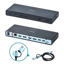 i-tec dokovací stanice USB 3.0/USB-C 2x HDMI 4K 5K, 2x DP, PD 65W