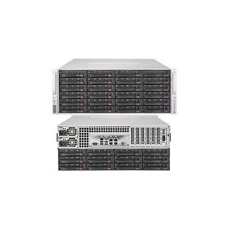 SUPERMICRO 4U SuperStorage server RAID 12Gb/s SAS/SATA 36xHS HDD (expand.24front+12rear), HW RAID LSI 3108, 2x1200W,IPMI