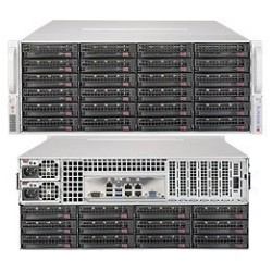 SUPERMICRO 4U SuperStorage server RAID 12Gb/s SAS/SATA 36xHS HDD (expand.24front+12rear), HW RAID LSI 3008, 2x1200W,IPMI
