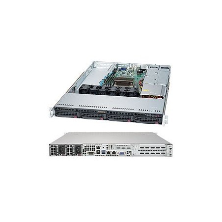 SUPERMICRO 1U server 1x LGA3647, iC622, 6x DDR4 ECC reg, 4x 3.5" HS SATA3, 2x500W (80+ Platinum), IPMI, WIO