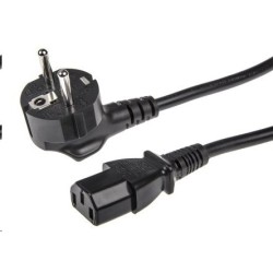 Kabel síťový / napájecí 230V 3x1,5mm2, pro vysokou zátěž do 4000W, 1,5m, C13 - Schuko, High quality