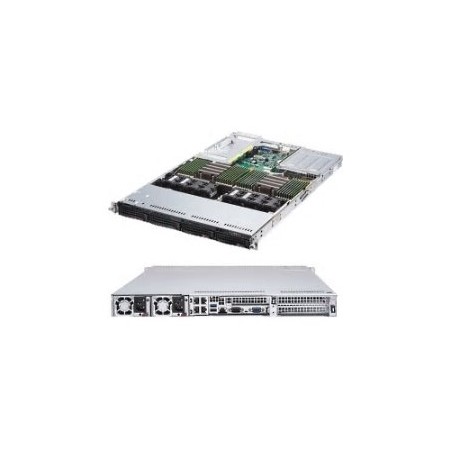SUPERMICRO 1U AMD Ultra server 2x 7742, 16x 8GB DDR4-3200, 4x 1Gb, IPMI
