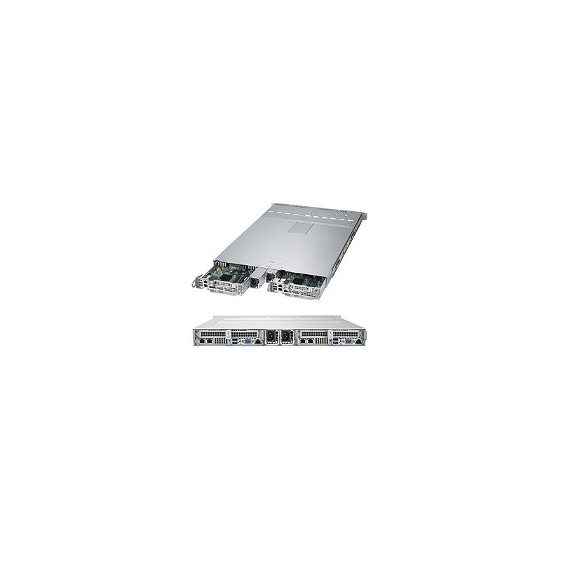 SUPERMICRO 1U TWIN server2x (2x LGA3647, iC621, 16x DDR4 ECC R, 4x 2,5" SATA3, SIOM LAN, IPMI), 2x 1000W(tit.)