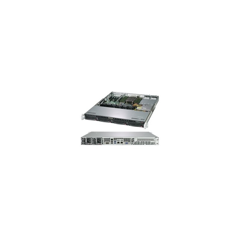 Supermicro A+ Server MTR/1U Epyc 7000-Series CPU, 2x 1GbE,Intel I210, 4x HS 3.5'' SATA3 , 4 SAS3 ports, 400W Redundant P