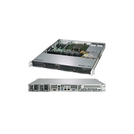 Supermicro A+ Server MTR/1U Epyc 7000-Series CPU, 2x 1GbE,Intel I210, 4x HS 3.5'' SATA3 , 4 SAS3 ports, 400W Redundant P