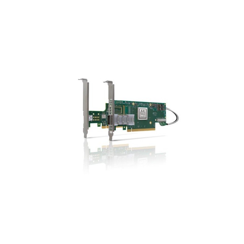 Nvidia Mellanox ConnectX®-6 VPI adapter card kit, HDR IB (200Gb/s) and 200GbE, single-port QSFP56, Socket Direct 2x PCIe
