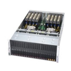 SUPERMICRO 4U AMD GPU server 2xSP3 SoC, 32x DDR4 R, 24x 2,5HS (4xU.2) , 8x GPU ready, 2+2 2000W(tit), 2x10Gb BaseT,IPMI
