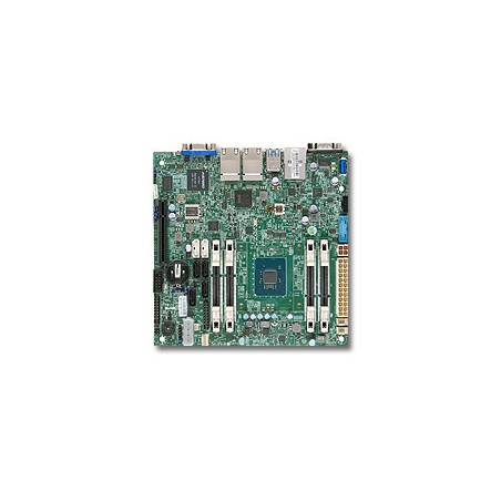 SUPERMICRO miniITX MB Atom C2758 8-core (20W TDP), 4x DDR3 ECC SODIMM, 2xSATA3, 4xSATA2,1xPCI-E x8, 4xLAN, IPMI