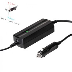 Akyga Auto Nabíjecka na notebook 19.5V/3.34A 65W 7.4 x 5.0 mm + pin pro Dell
